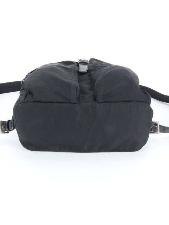 Prada Tessuto Nylon Triangle Logo Backpack Black main image 8
